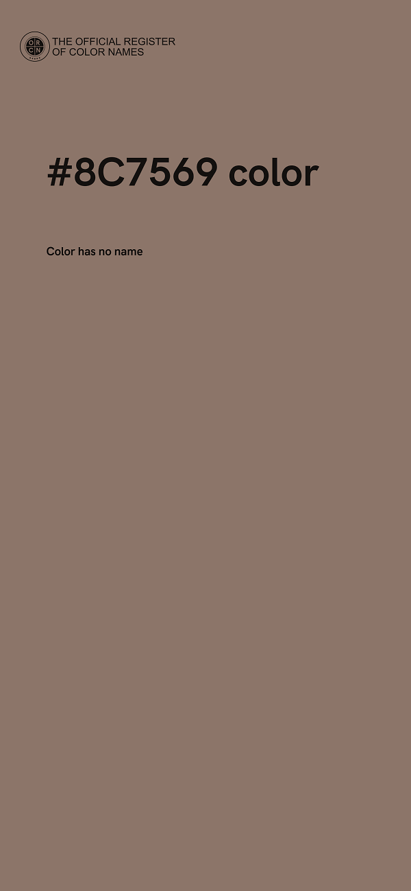 #8C7569 color image