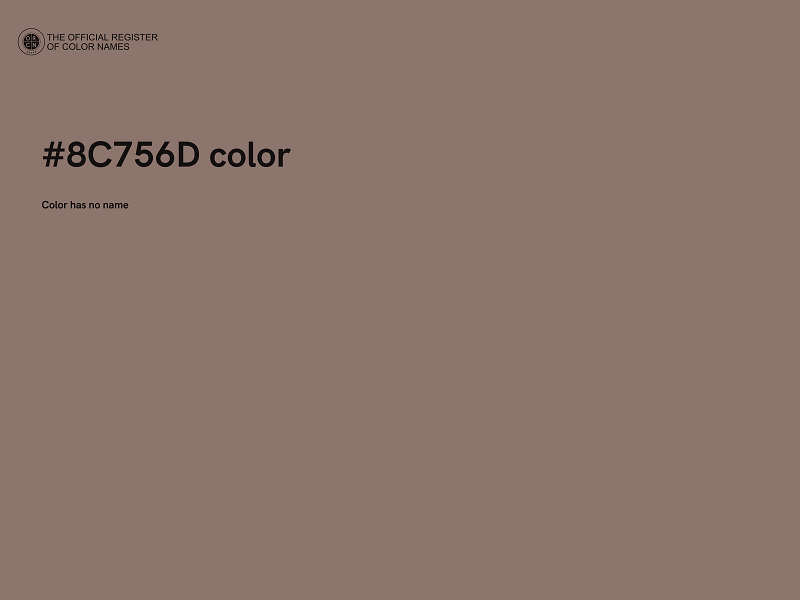 #8C756D color image