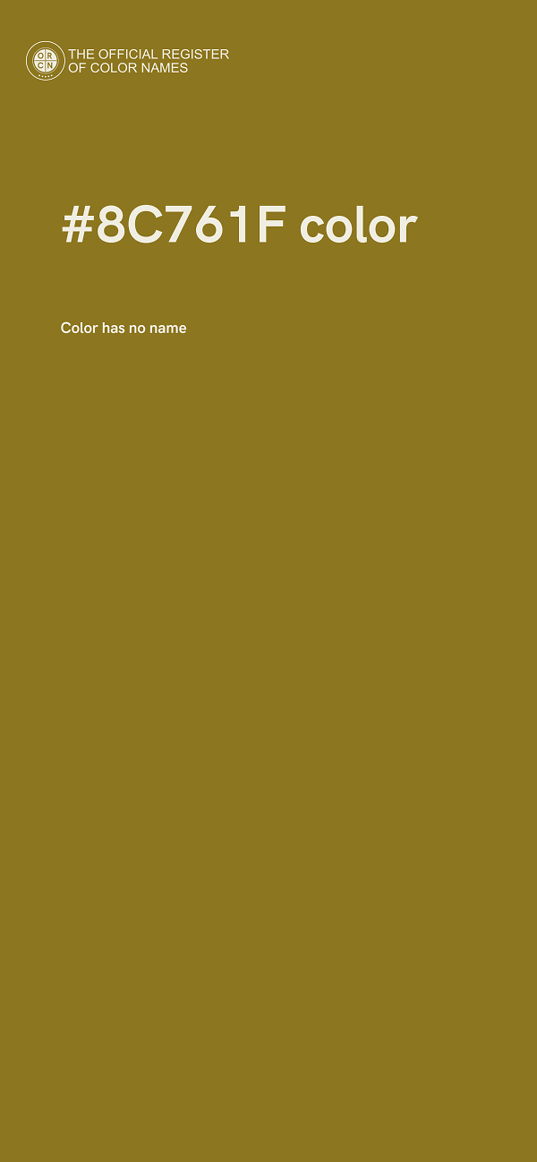 #8C761F color image