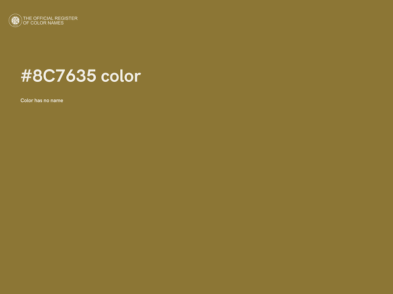 #8C7635 color image