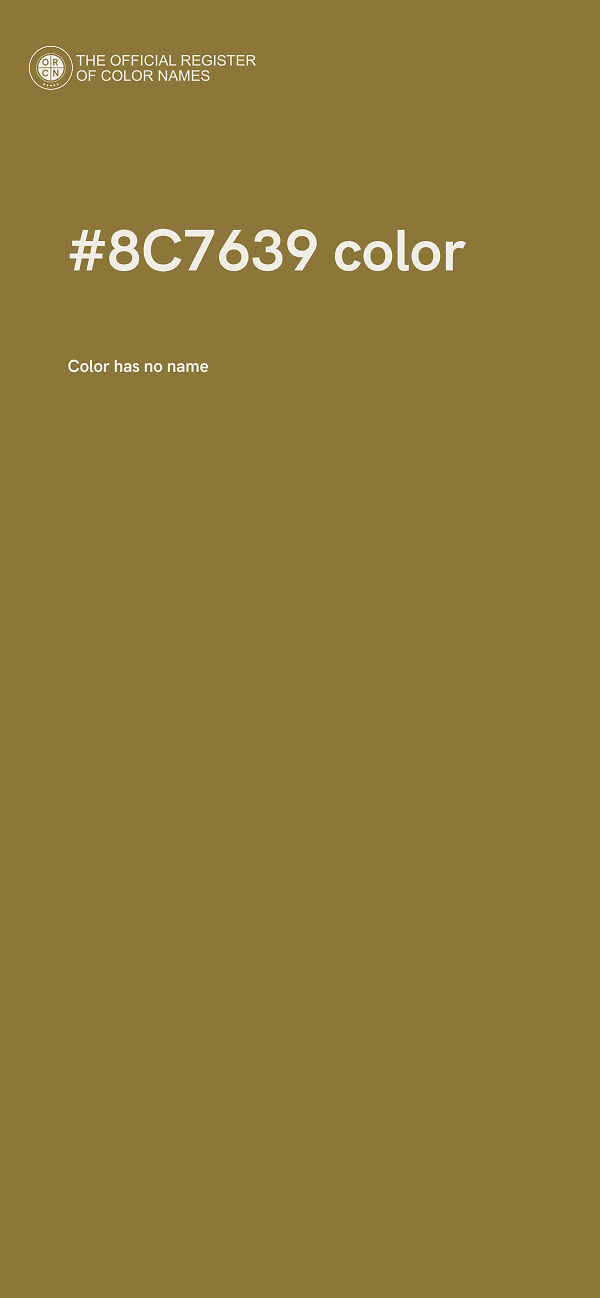 #8C7639 color image