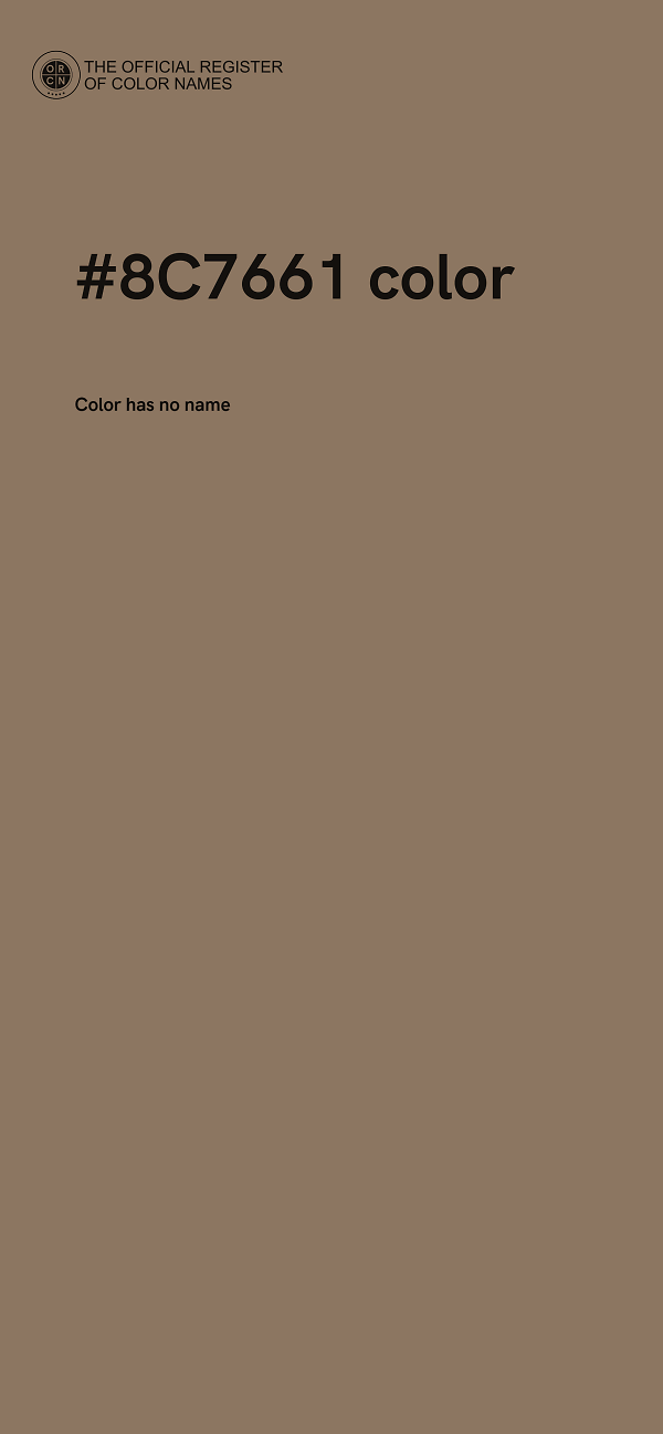 #8C7661 color image