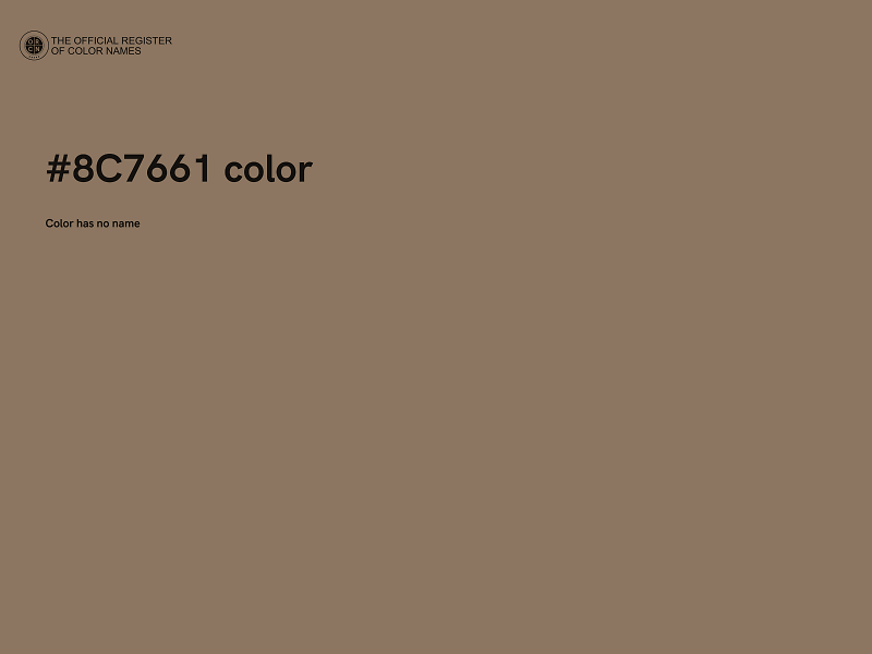 #8C7661 color image