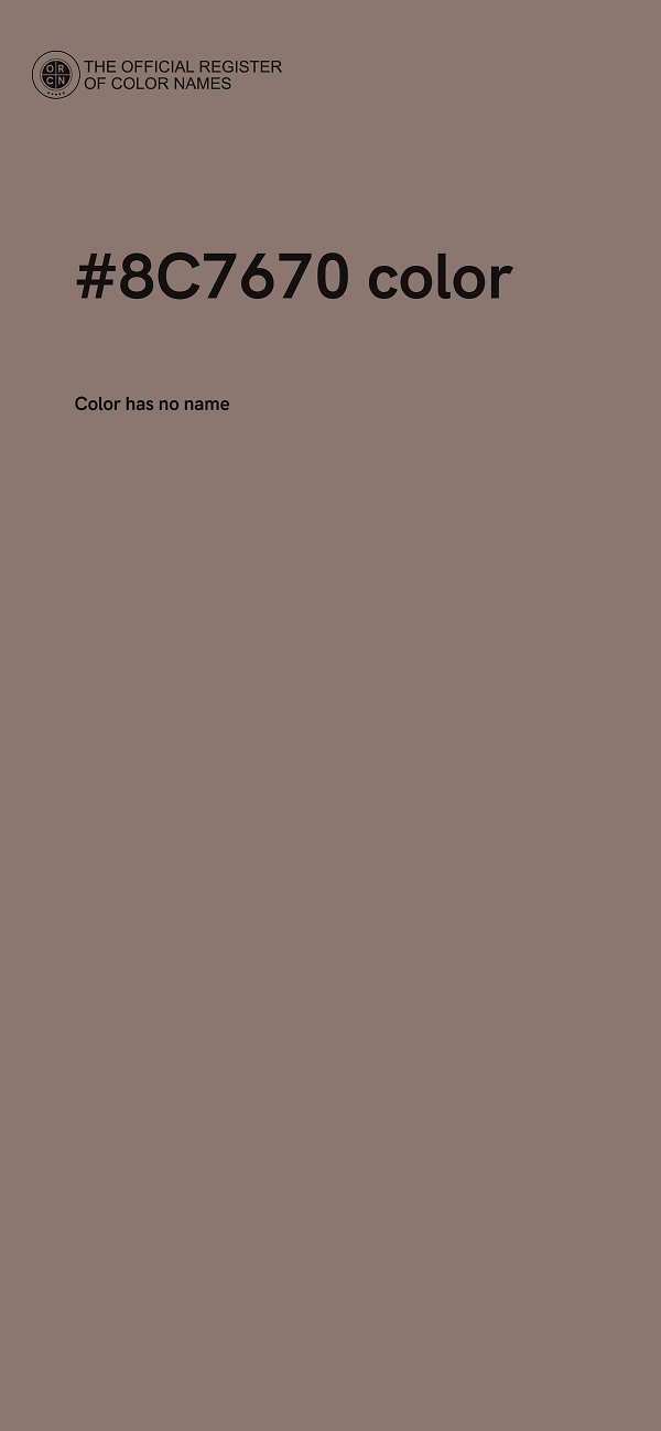#8C7670 color image