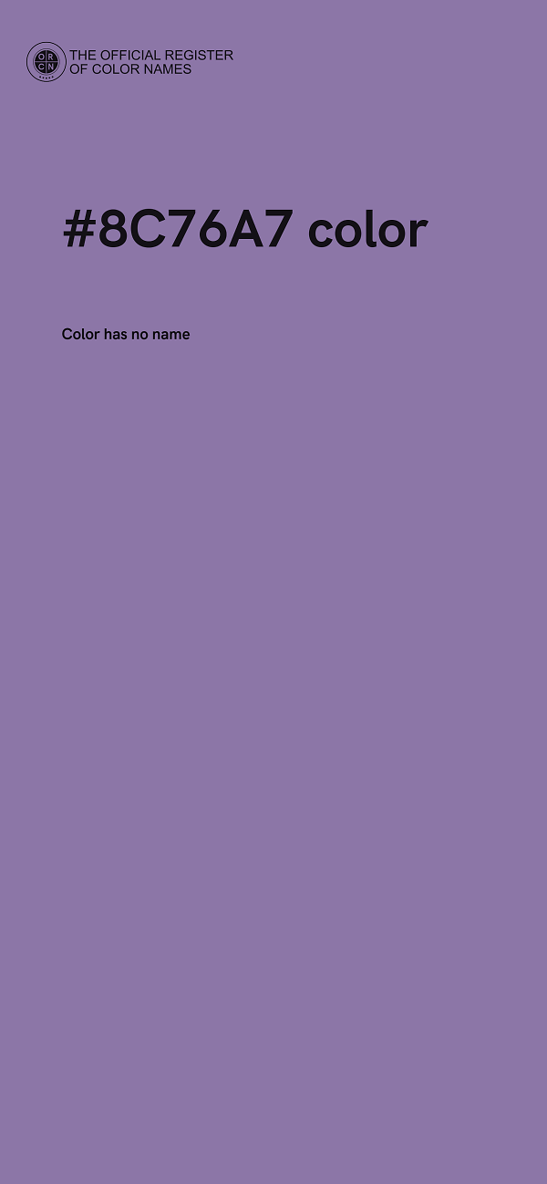 #8C76A7 color image