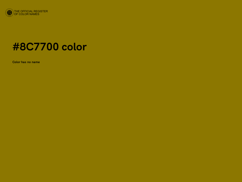 #8C7700 color image