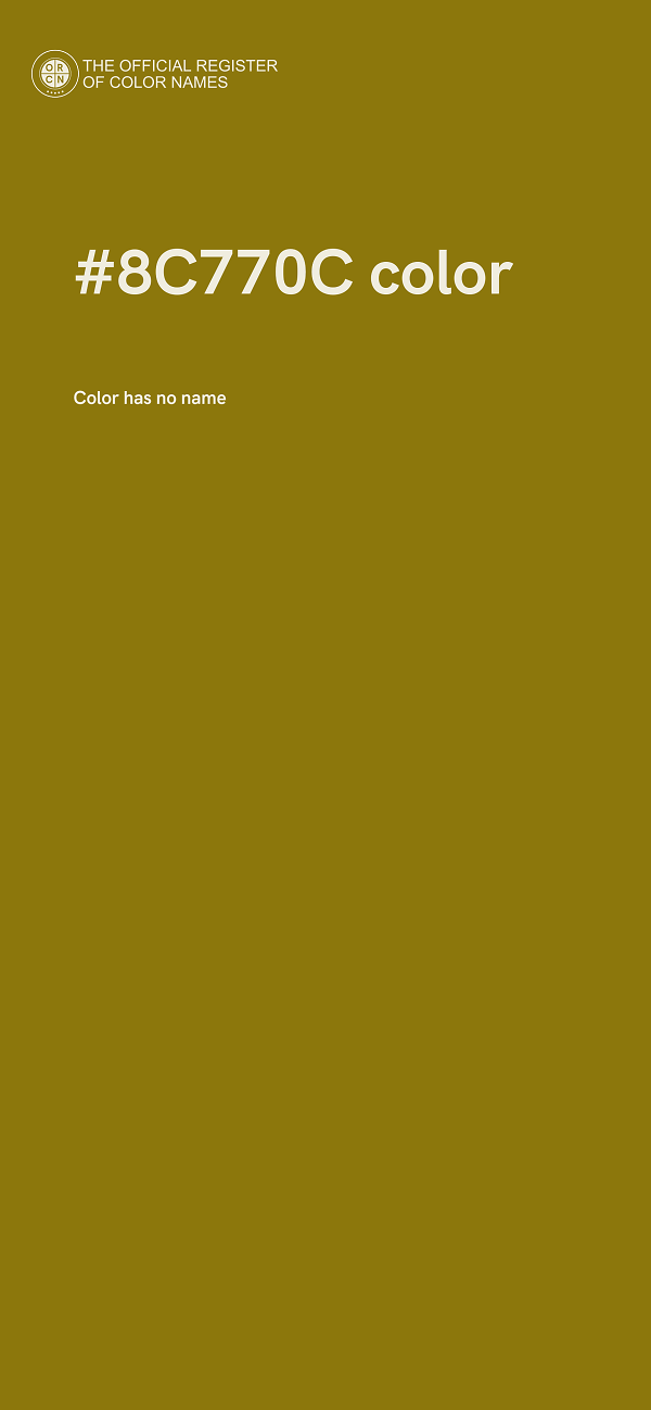 #8C770C color image