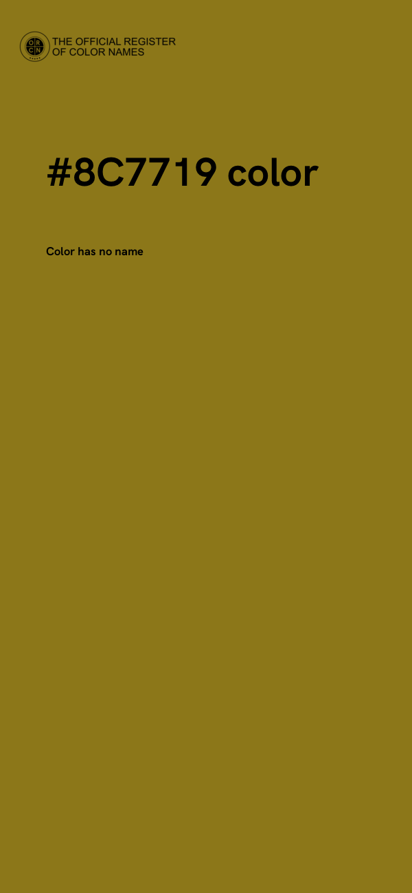 #8C7719 color image