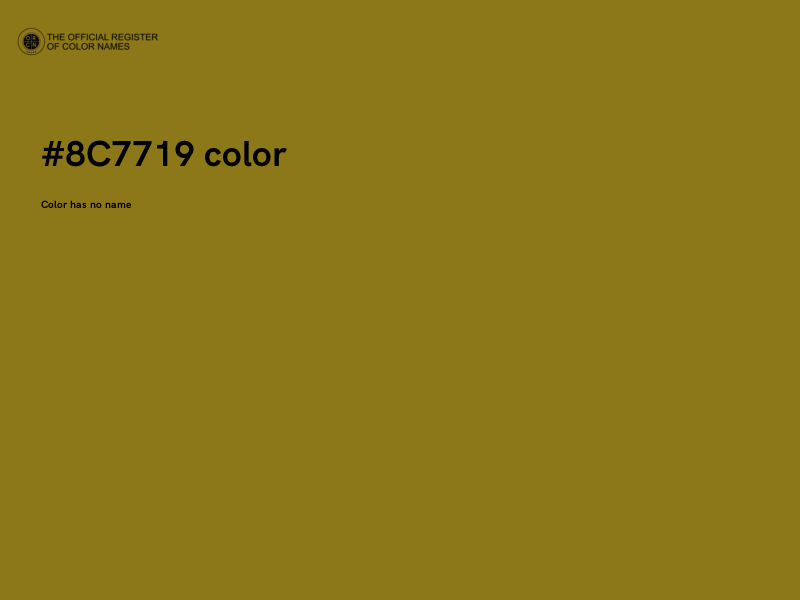 #8C7719 color image