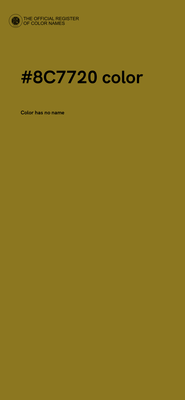 #8C7720 color image