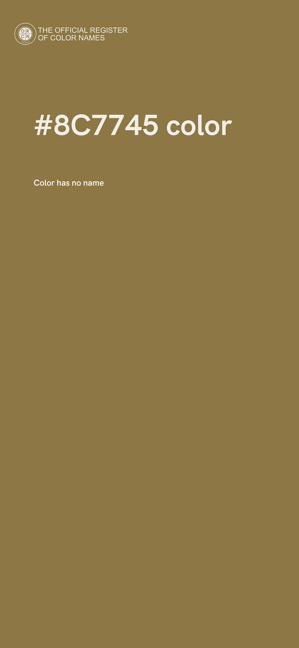 #8C7745 color image