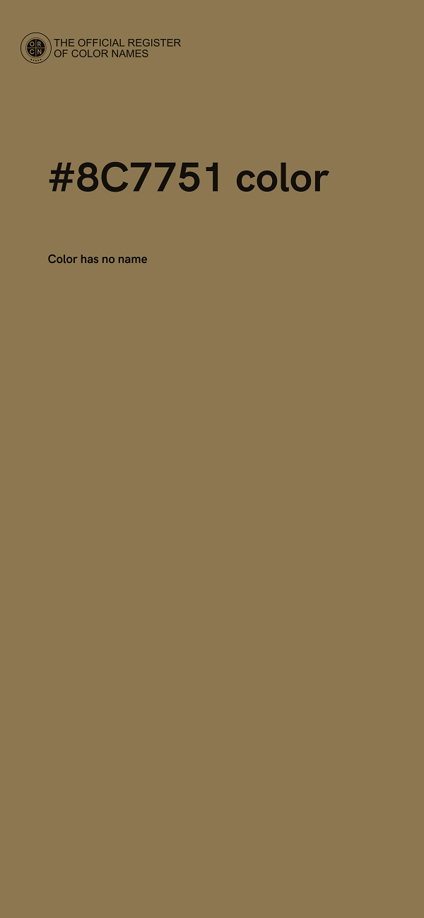 #8C7751 color image