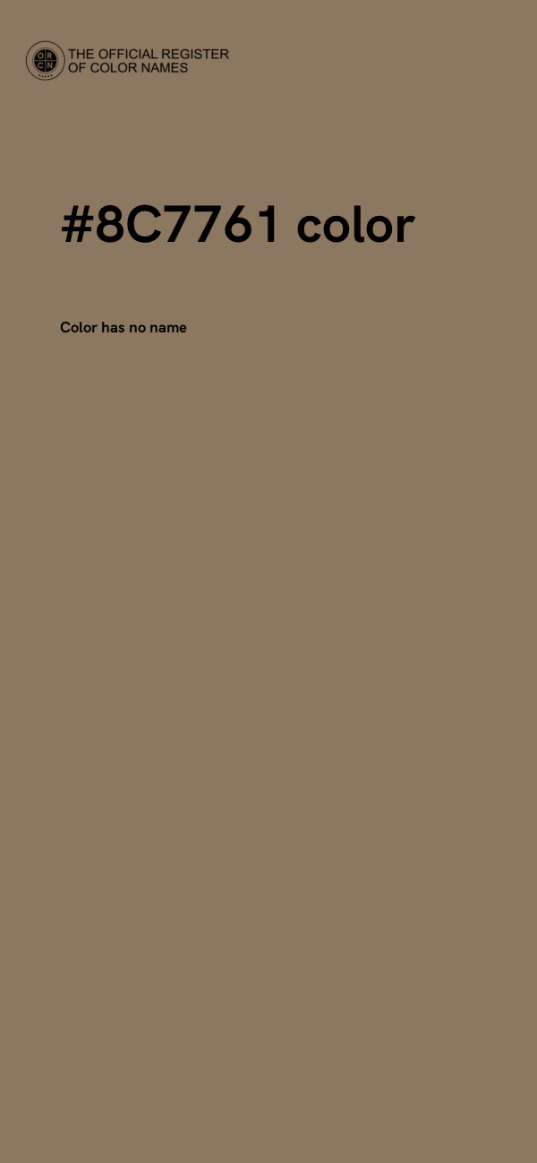 #8C7761 color image