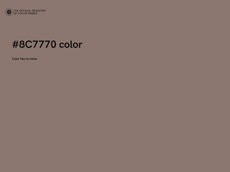 #8C7770 color image