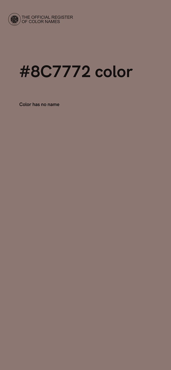 #8C7772 color image