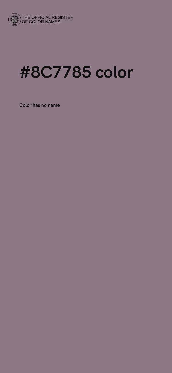 #8C7785 color image
