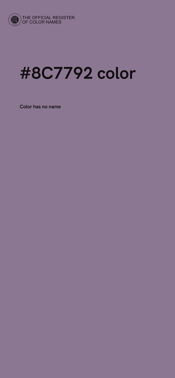 #8C7792 color image