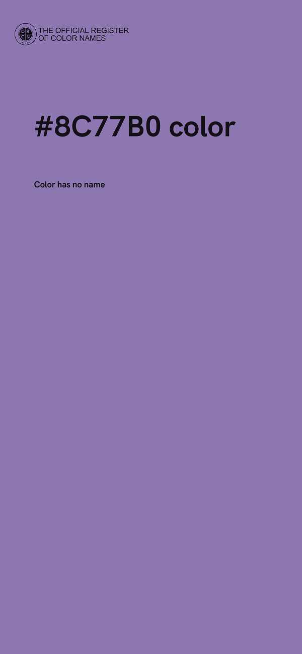 #8C77B0 color image