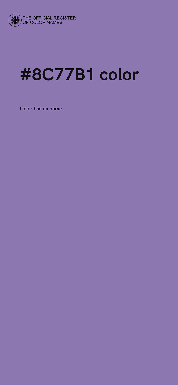 #8C77B1 color image