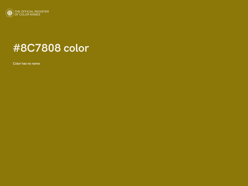 #8C7808 color image