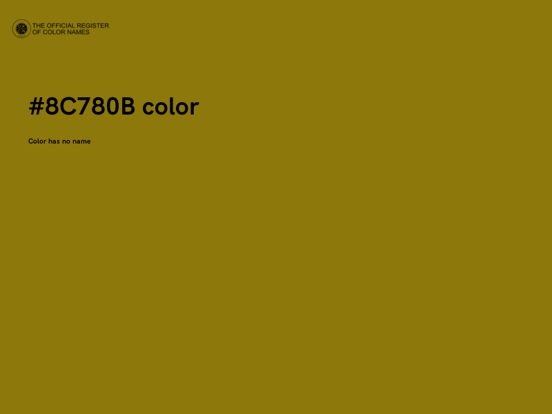 #8C780B color image