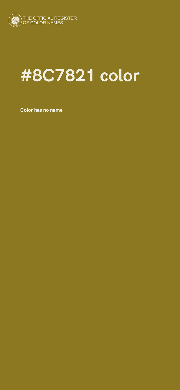 #8C7821 color image