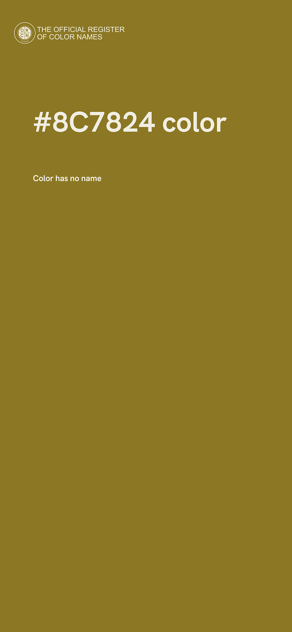 #8C7824 color image