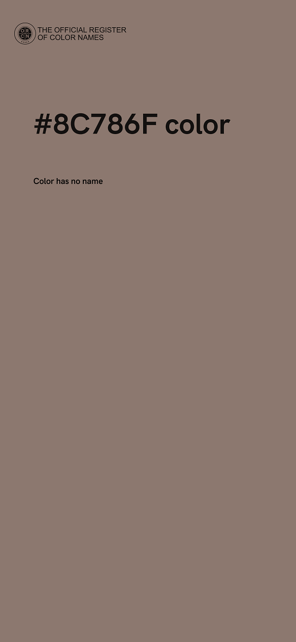 #8C786F color image