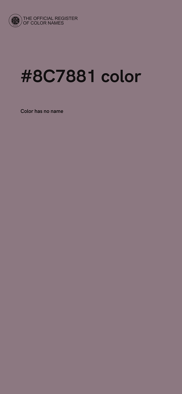 #8C7881 color image