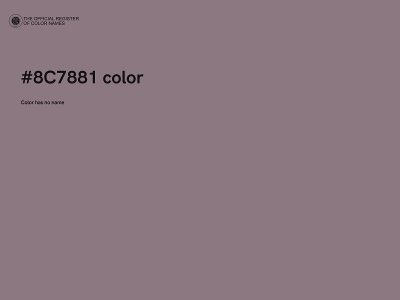 #8C7881 color image