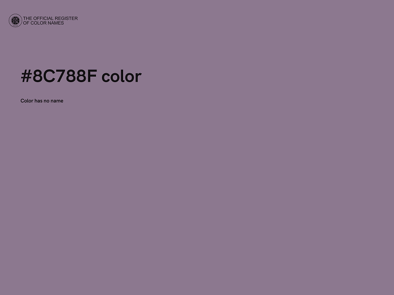 #8C788F color image