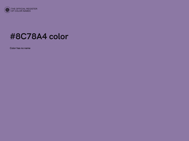 #8C78A4 color image