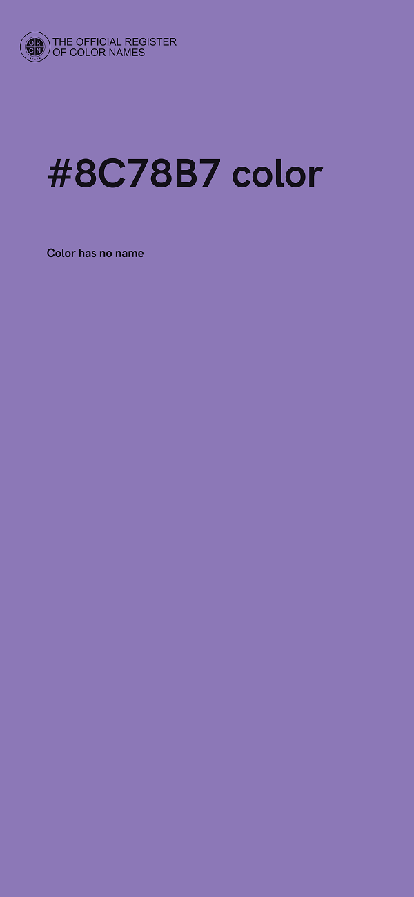 #8C78B7 color image
