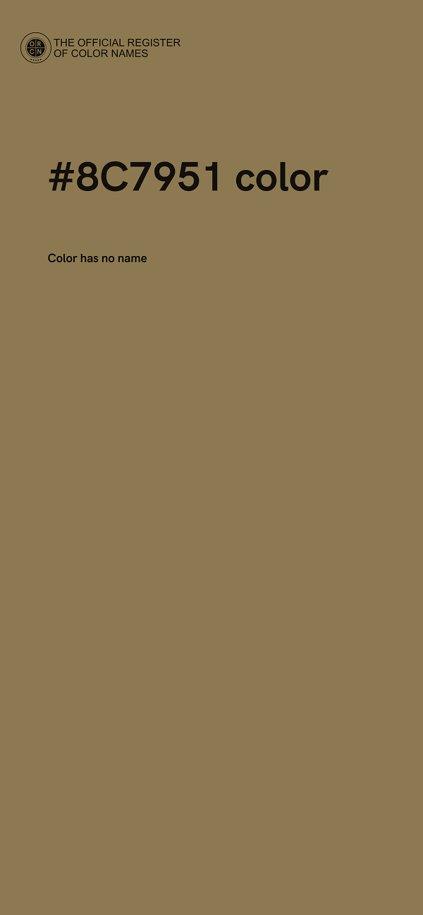 #8C7951 color image