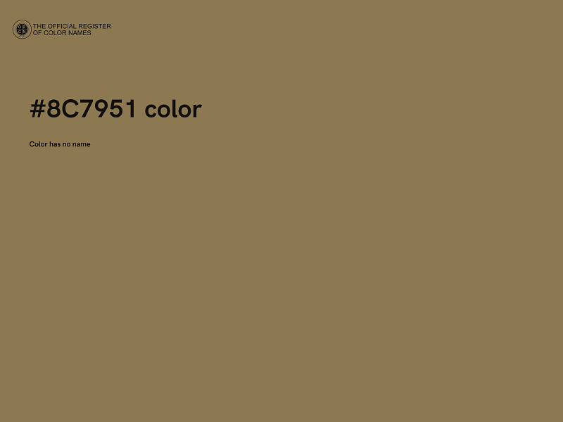 #8C7951 color image