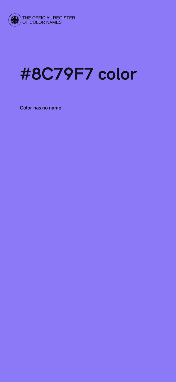#8C79F7 color image