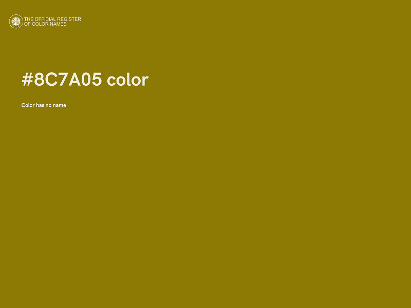 #8C7A05 color image