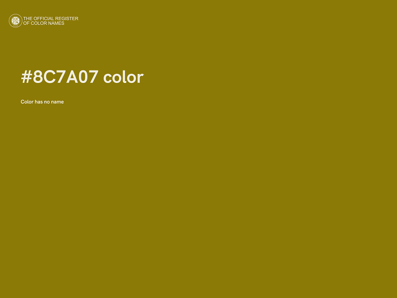 #8C7A07 color image