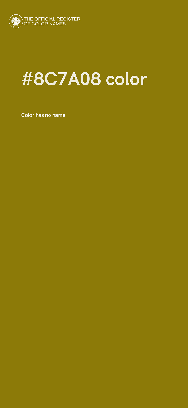 #8C7A08 color image