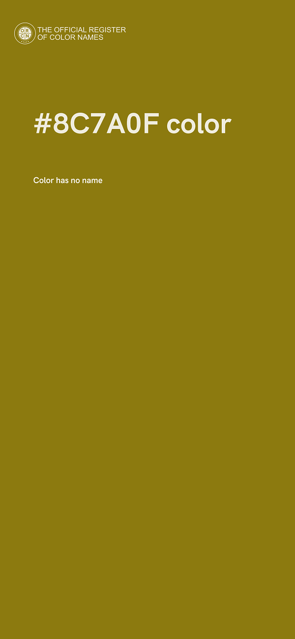 #8C7A0F color image