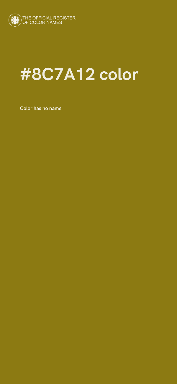 #8C7A12 color image