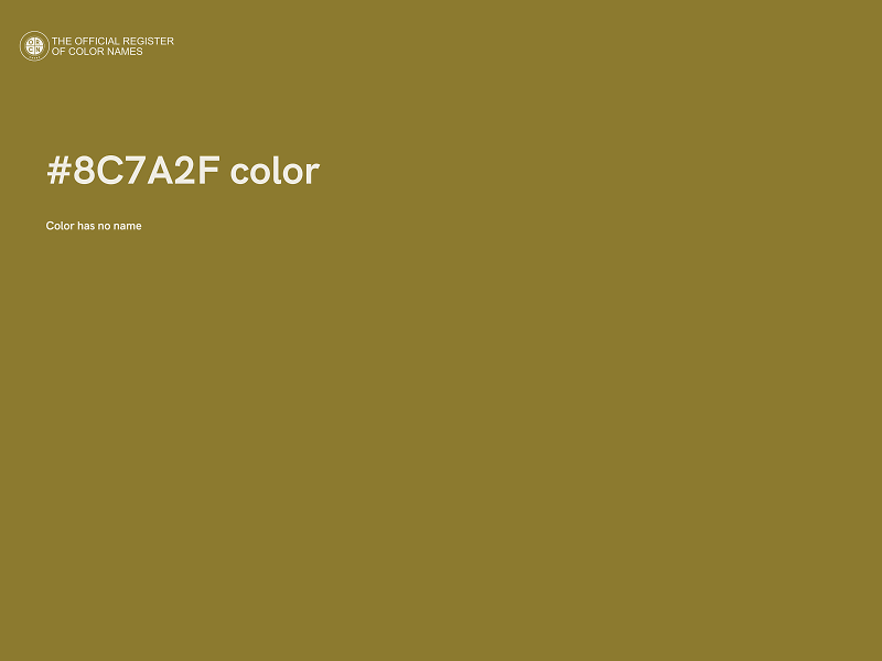 #8C7A2F color image