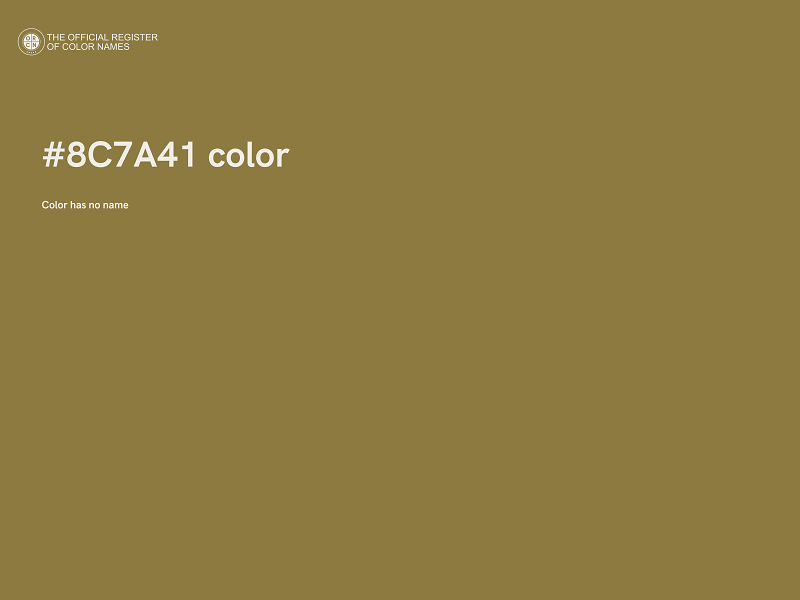 #8C7A41 color image