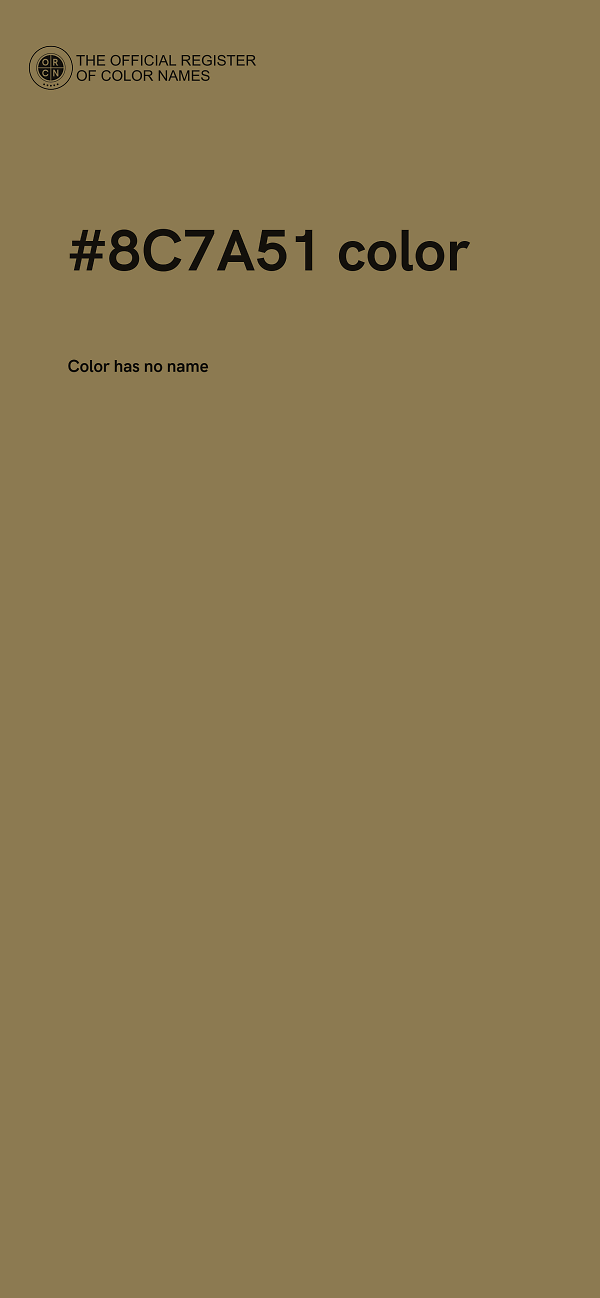 #8C7A51 color image