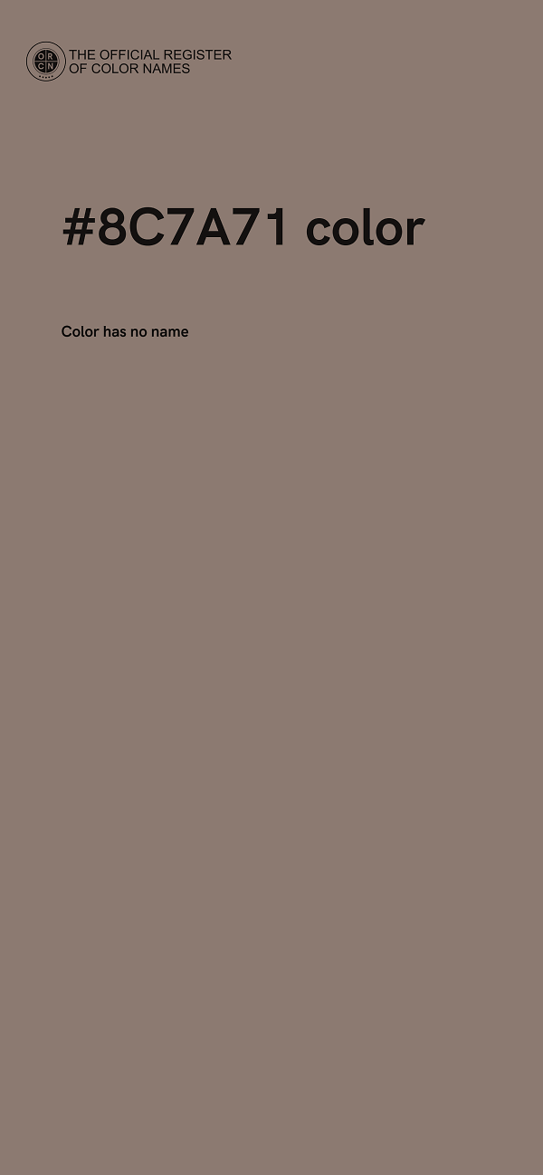 #8C7A71 color image
