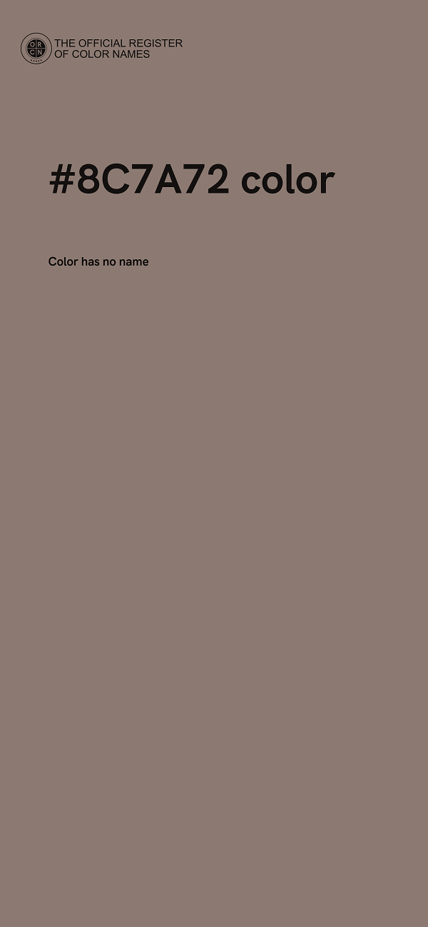 #8C7A72 color image