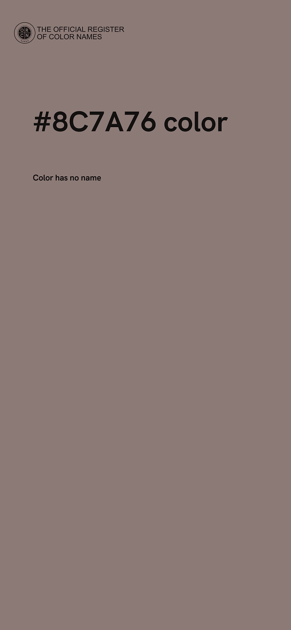 #8C7A76 color image