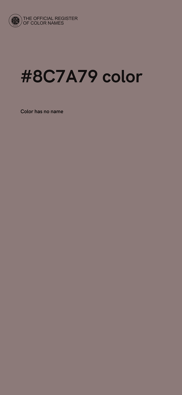 #8C7A79 color image
