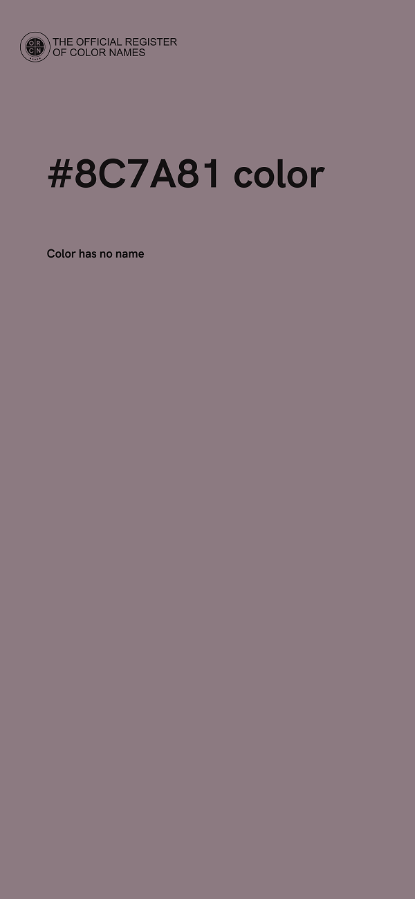 #8C7A81 color image