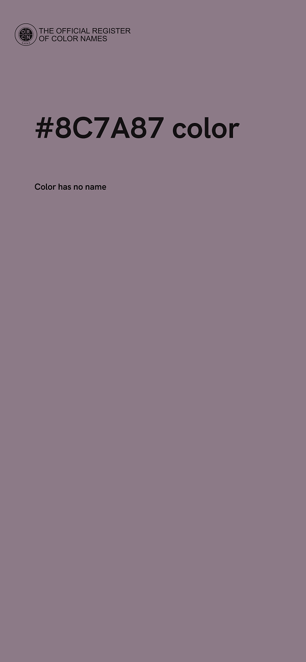 #8C7A87 color image